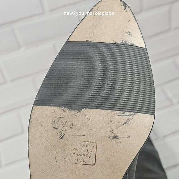 Bootalinos Vintage black leather woman's Midcalf riding Boots size 8m - Picture 13 of 15